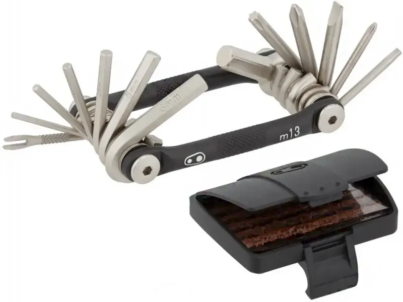 Мультитул Crankbrothers M13, 2/2.5/3/4/5/6/8мм, T10, T25, Phillips #1 #2, flat #2, інструмент для безкамерних шин, чорний
