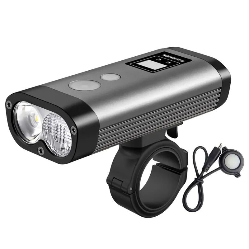Велосипедная фара Ravemen PR1400 (1400 lm, 5200 mAh) проводная кнопка