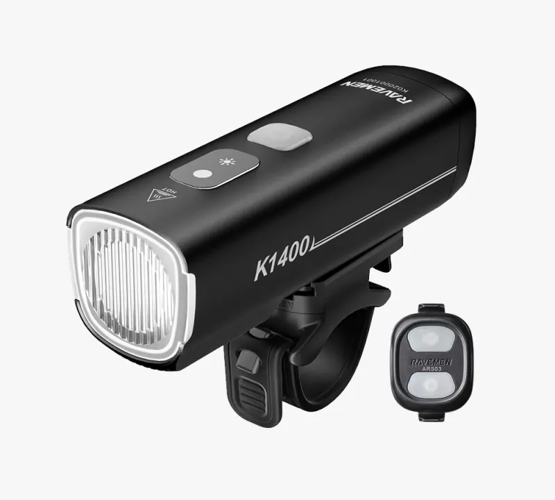 Велосипедна фара Ravemen K1400 (1400 lm, 4000 mAh) з датчиком освітленості