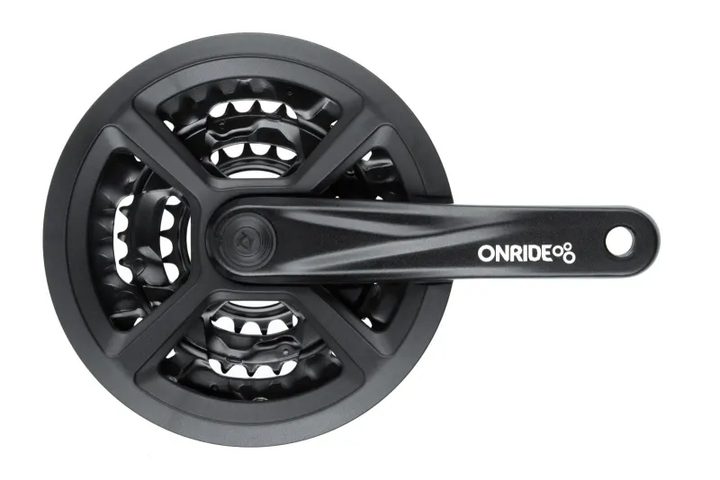 Комплект шатунов ONRIDE Trio 910P, под квадрат, 170 мм, 22-32-44Т, на 9 шв., черный