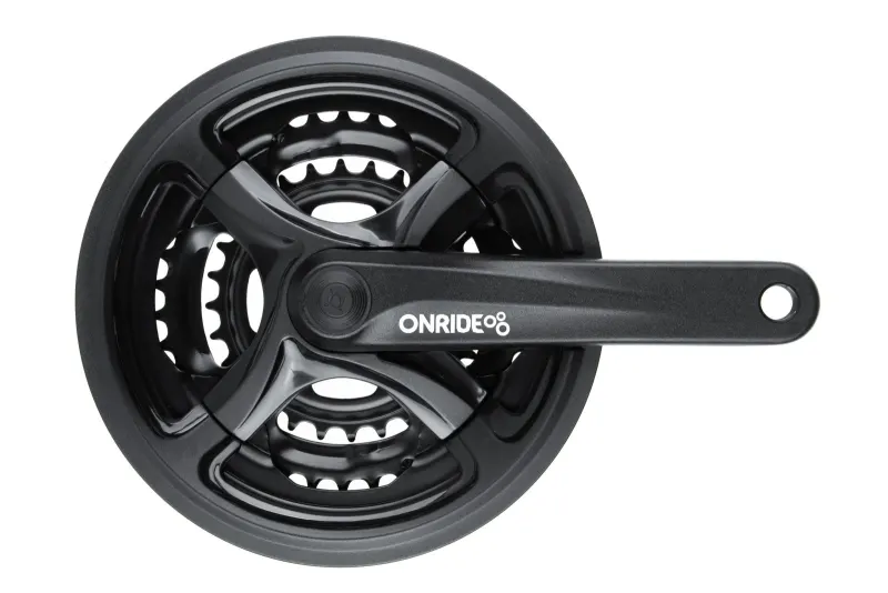 Комплект шатунов ONRIDE Trio 840P, под квадрат, 170 мм, 28-38-48Т, на 8/7/6 шв., черный