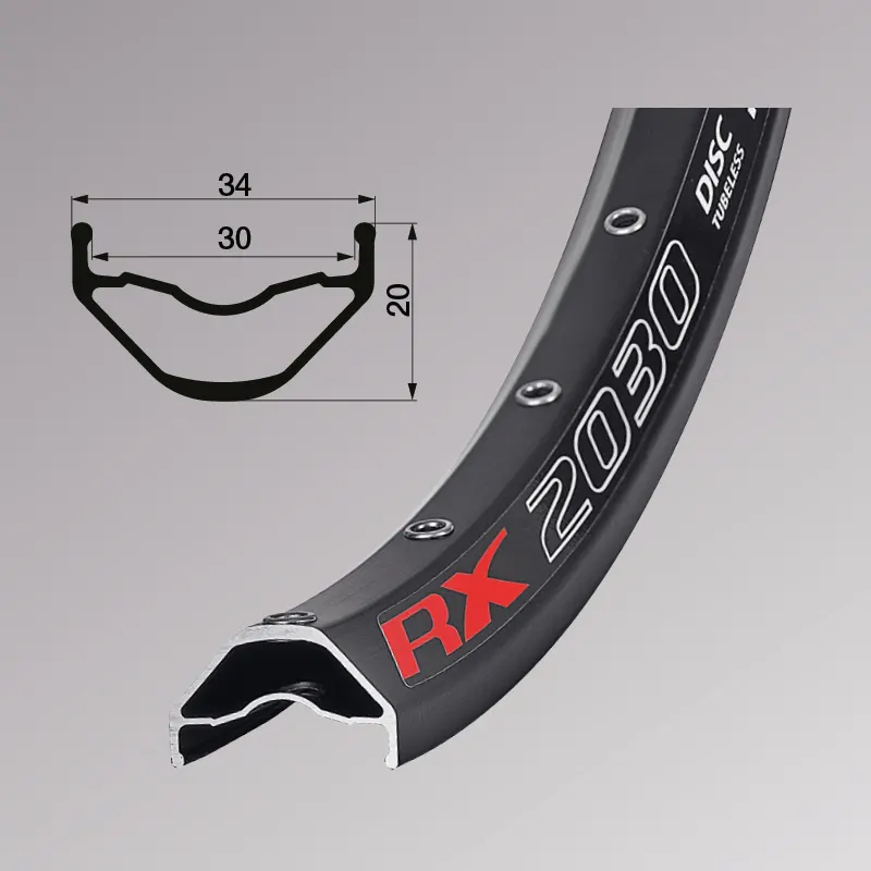 Обід Remerx ENDURO PLUS RX 2030, 29, 622x30, 28 отв, FV, пістонований, чорний анод., E-Bike, безкам.