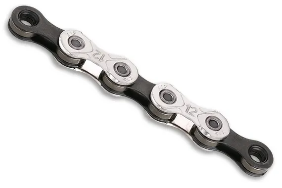 Цепь KMC X12 Silver/Black 12 скоростей 126 звеньев серебряный/черный + замок ОЭМ (уп. 5 штук)