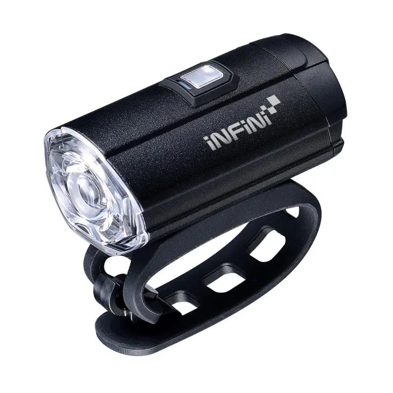 Свет передний INFINI TRON 300 Lum (черный ALU) 6 ф-ций USB + крепление на шлем
