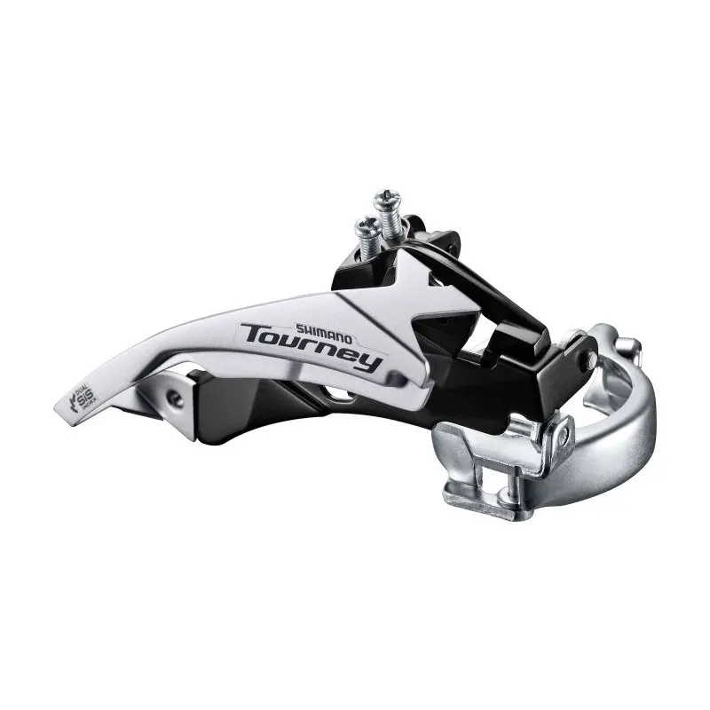 Переключатель передний Shimano FD-TY500, Top-Swing, универсальная тяга, хомут, OEM