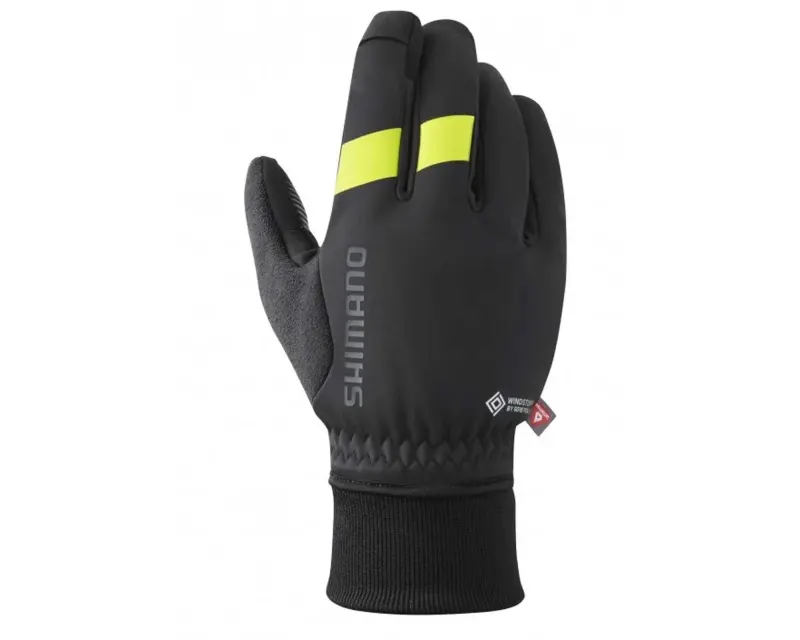 Перчатки Shimano Windstopper Primaloft черно-желтые разм. XXL