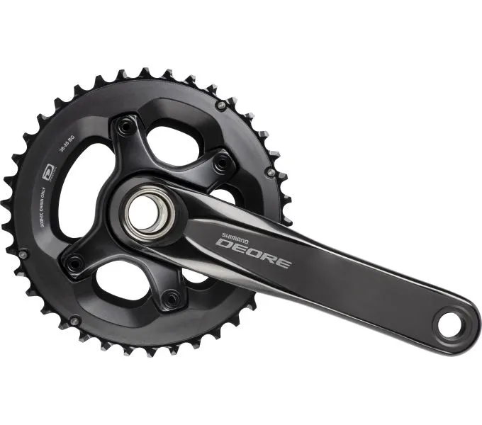 Шатуни Shimano FC-M6000-2 DEORE, інтегрована вісь, 175мм 38X28 10-шв. CL-48,8мм, без каретки