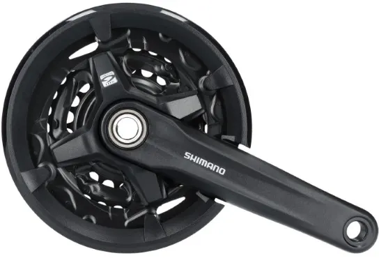 Шатуни Shimano FC-MT210-3, 175мм, 44X32X22, інтегрована вісь, захист зірок, без каретки
