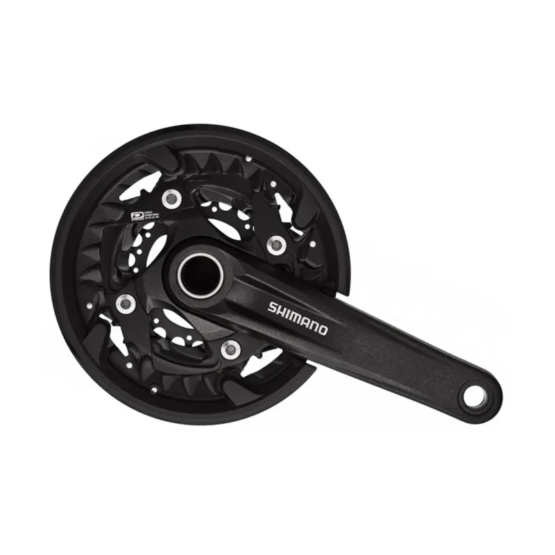 Шатуны Shimano FC-MT500-3, 175мм, 40X30X22, 10-шв, интегрированная ось, защита звезд, без каретки