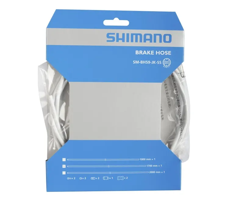 Гідролінія Shimano SM-BH59 для диск гальм, 1700мм з комплектом з'єднання, біла