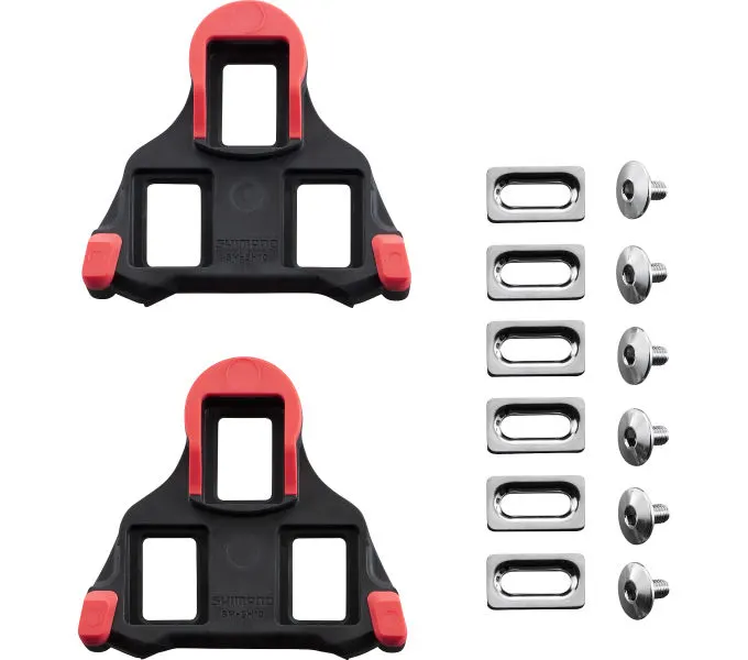 Шипи SHIMANO SM-SH10 SPD-SL шосе, 0° вільний хід, (червоні)