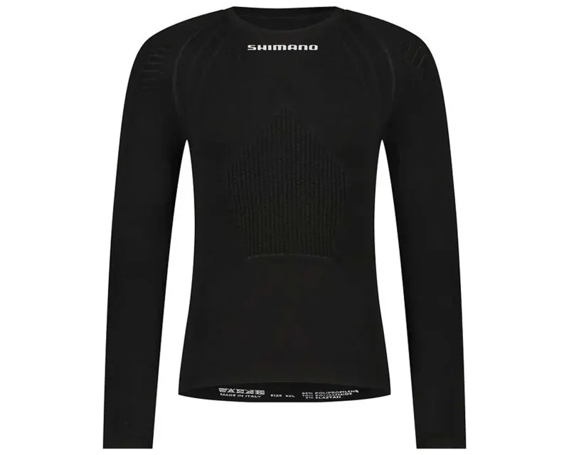 Термобілизна SHIMANO VERTEX Long Sleeves (чорний), базовий шар з довгим рукавом, розм. L-XL