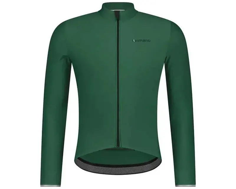 Велоджерси Shimano Apice long sleeves утепленное, зеленое, разм. S