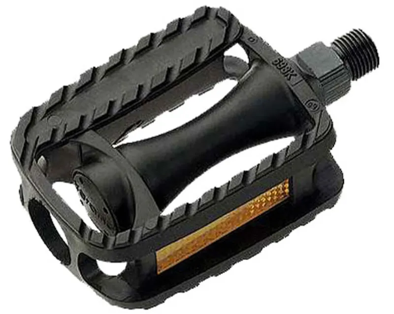Педали Longus MTB пластик, детские, 1/2" ось, черный, светоотражатели