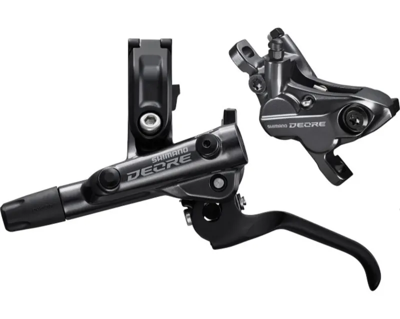 Гальмо гідравл. дискове Shimano M6120 DEORE переднє (ліва ручка, 4-поршн. каліпер BR-M6120, J-kit гідроліния 1000мм)