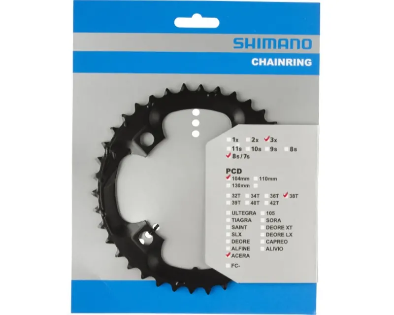 Звезда шатунов Shimano FC-M361 ACERA 38зуб. черный