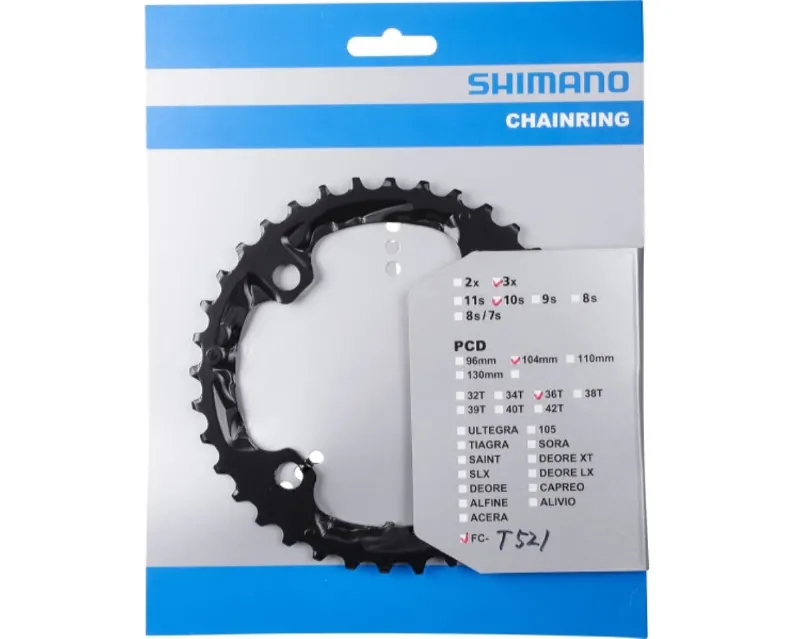 Звезда шатунов Shimano FC-M610/T521 DEORE, 36зуб. AL