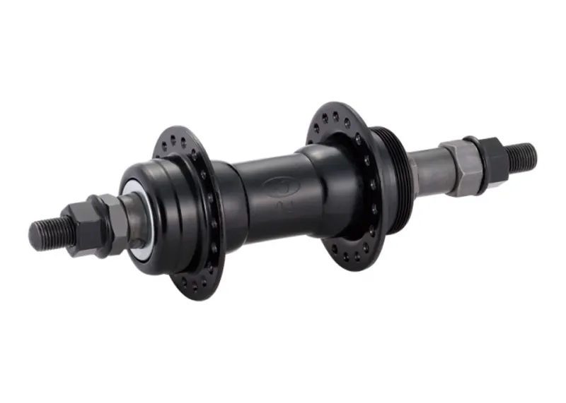 Втулка задняя Quando, KT-122R под V-brake 165mm, 6,7ск. на гайках стальная черн., насыпной,обеденные, гайки, 36H