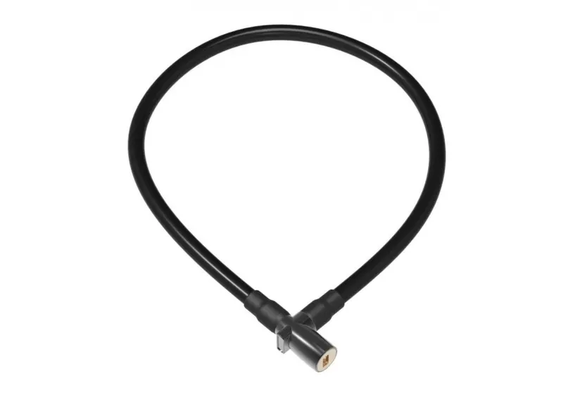 Замок OnGuard Lightweight Key Coil Cable Lock. стальной трос 120см х 8мм, с виниловым покрытием + 2 ключа, черный