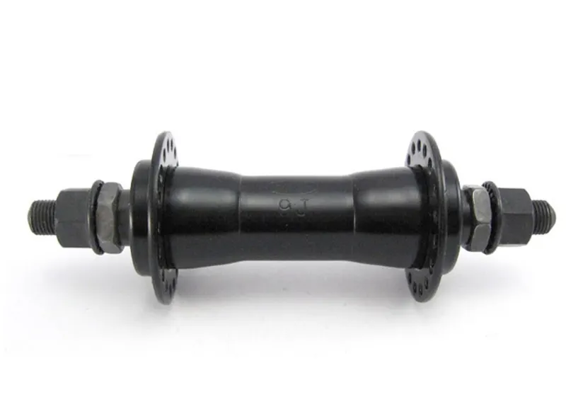 Втулка передняя Quando, KT-122F под V-brake 140mm на гайках стальная черная, насыпная,обеденная, гайки, 36H