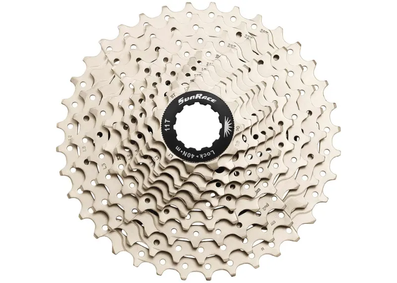 Касета інд. 10-k 11-36T SUN RACE MS1 MTB, стальний павук, metallic silver