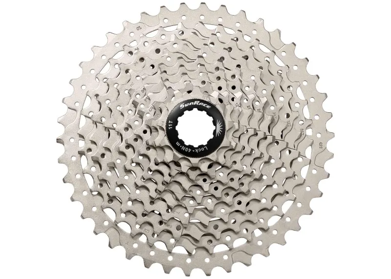 Касета інд. 10-k 11-40T SUN RACE MTB MS2 алюмінієвий павук, Metallic Silver