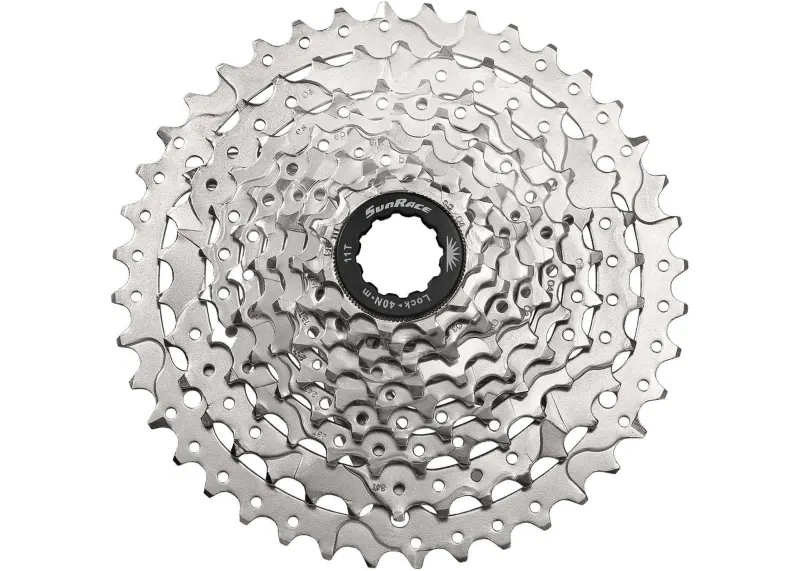 Касета інд. 9-k 11-40T SUN RACE MTB M990 алюмінієвий павук, Nickel