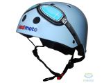 шлем детский Kiddimoto Очки пилота, Голубой, размер S 48-53см