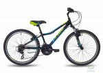 Велосипед 24" Pride Brave 21 чорний/Голубий/салатовий Мат 2018