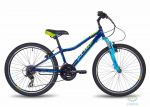 Велосипед 24" Pride Brave 21 синий/Блакитный/лайм Мат 2018