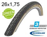 Покрышка 26X1.75 (47-559) Schwalbe Road Cruiser K-Guard Active B/G Hs484 Green, 50 EPI