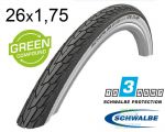 Покрышка 26X1.75 (47-559) Schwalbe Road Cruiser K-Guard Active B/W Hs484 Green, 50 EPI