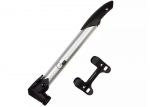 Мининасос Green Cycle GPM-219 алюминиевый, presta+schrader, 120psi, серебро