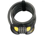 Замок ONGUARD DOBERMAN GLO Кодовий на 4 цифри з LED-підсвіткою. Спіральний трос 185см х 12мм, поворотний Тримач на раму