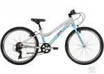 Велосипед 24 Apollo NEO 7s girls Brushed Alloy/Sky Blue/Charcoal 2020