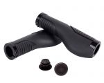 Грипсы Green Cycle GGR-522 140mm эргономичные, черные с двумя черными замками