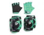 Захист для детей Green Cycle Flash наколінники, налокітники, Рукавички, зелений
