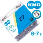 Цепь KMC Z7 6/7-speed 114 links grey/brown + замок