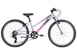 Велосипед 24 Apollo NEO 7s girls Brushed Alloy / Charcoal / Pink Fade