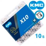 Ланцюг KMC X10 Silver/Black 10 швидкостей 122 ланки срібний/чорний + замок