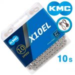 Цепь KMC X10EL Silver 10 скоростей 114 звеньев серебряный + замок