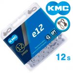 Цепь KMC e12 EPT 12 скоростей 130 звеньев серебряный + замок