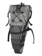 Сумка подседельная туристическая Green Cycle Roll Top, 11л, серая с черным