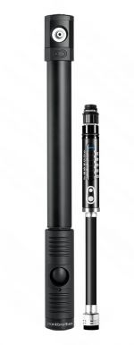 Мінінасос Crankbrothers KLIC HP GAUGE, алюмінієвий, з манометром, presta/schrader, 120psi / 8.3 bar, чорний