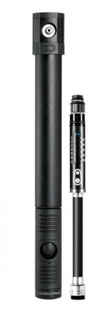 Мінінасос Crankbrothers KLIC HV GAUGE, алюмінієвий, з манометром, presta/schrader, 110psi / 7.6 bar, чорний