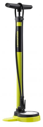 Насос напольный Cannondale ESSENTIAL, с манометром 140psi, presta+schrader, черно-желтый