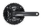 Комплект шатунів ONRIDE Trio 820, під квадрат, 170 мм, 24-34-42Т, на 8/7/6 шв., чорний