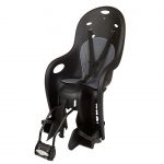 Дитяче велокрісло заднє Dieffe Bikey Relax RFM, на підсідельну трубу, 22 кг, нахил 10°, чорний/сірий