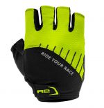 Рукавички R2 Hoppy колір чорний, неоново жовтий розмір 10 років