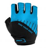 Рукавички R2 Vouk колір чорний, синій розмір L